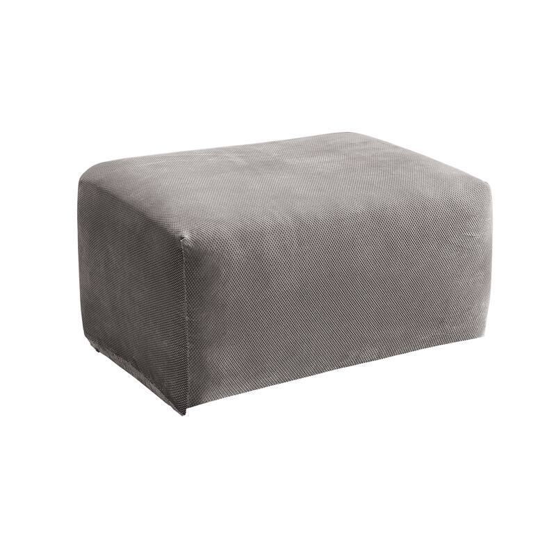 SureFit Stretch Pique Ottoman Slipcover