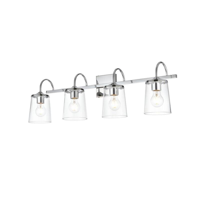 Avant 1 Light Black and Clear Bath Sconce