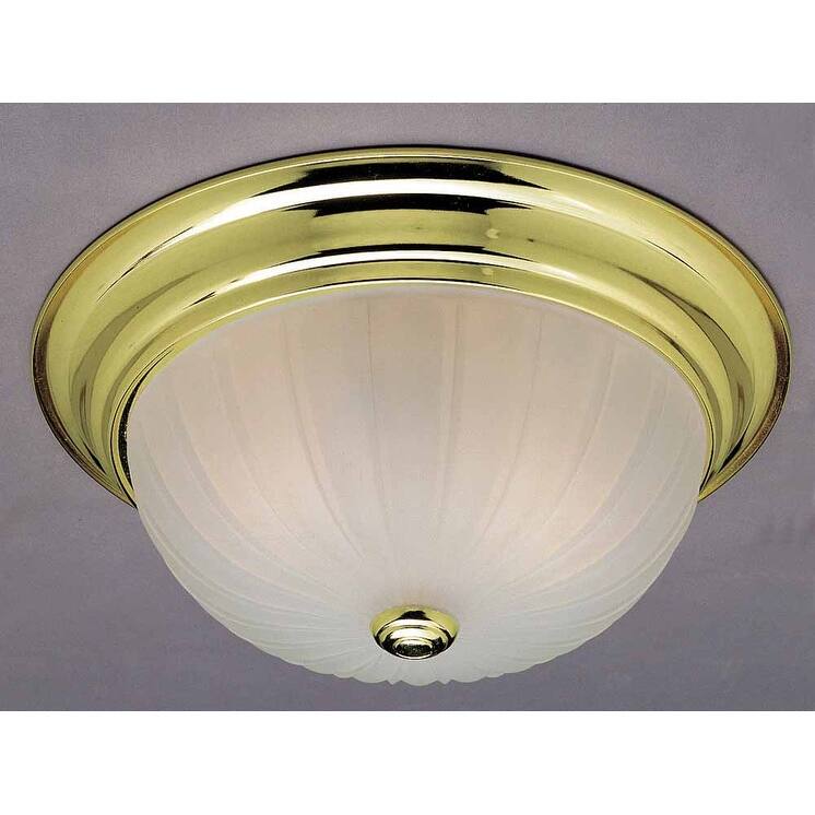 Volume Lighting V7732 Marti 2 Light 13" Wide Flush Mount Bowl Ceiling - Polished Brass