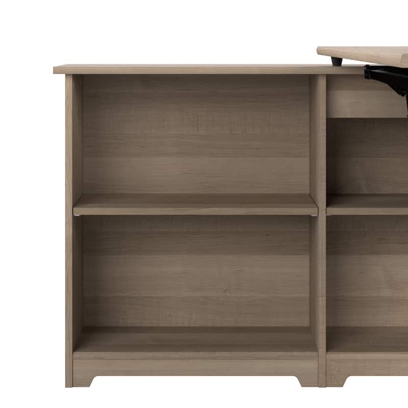 Bush Furniture Cabot 52W Standing Corner Desk with Shelves