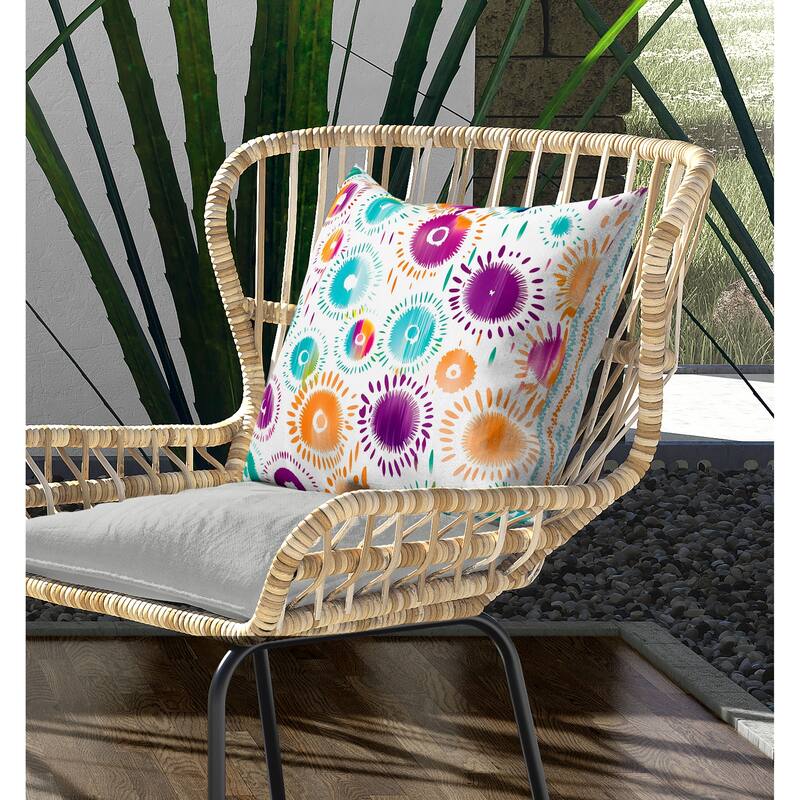 Tribal Tints Indoor/Outdoor Reversible Throw Pillow Multi