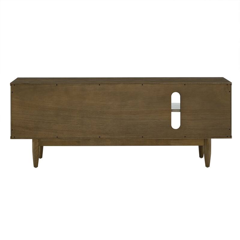 Kieran Mid-Century Wood 2-Drawer TV Stand by iNSPIRE Q Modern - 59-Inch