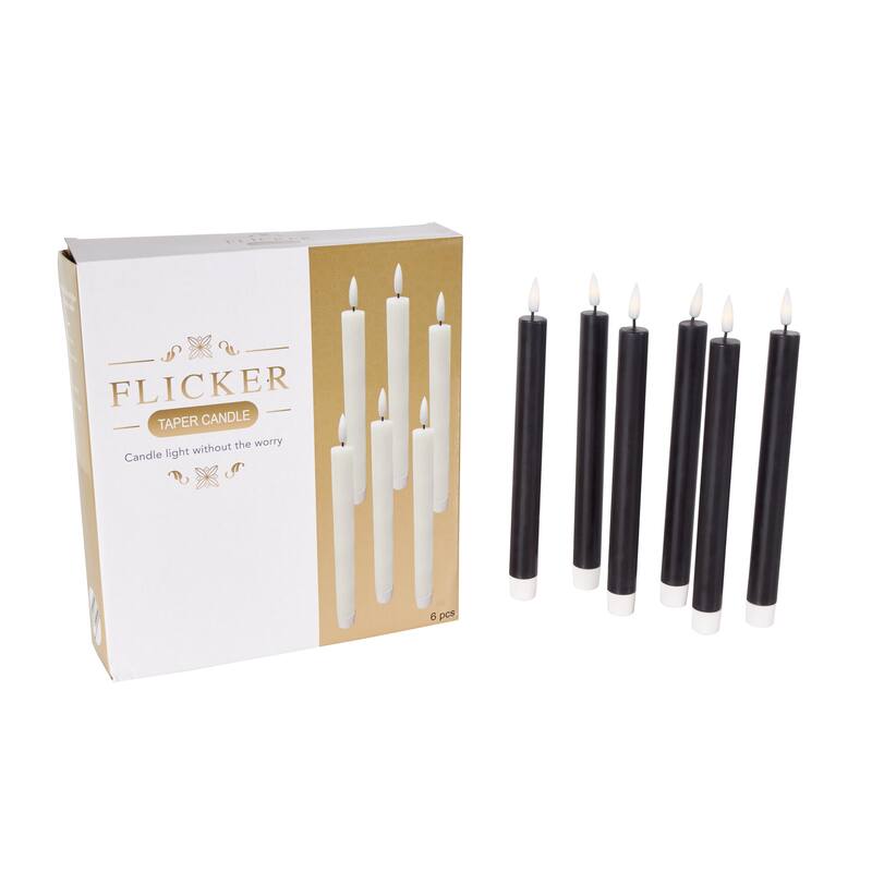 Wax Indoor Outdoor Flameless Candle with Remote Control (Set of 6)