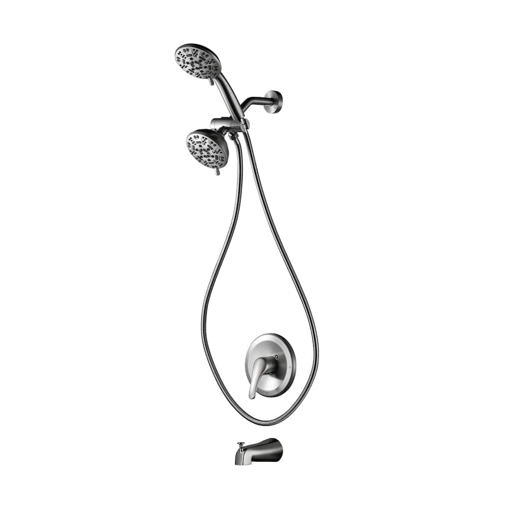 WOWOW Single-handle 7-Spray Dual Shower Head with Tub Spout
