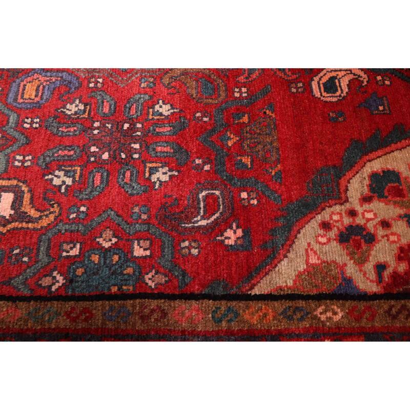 ECARPETGALLERY Hand-knotted Andelz Red Wool Rug - 4'0 x 10'6