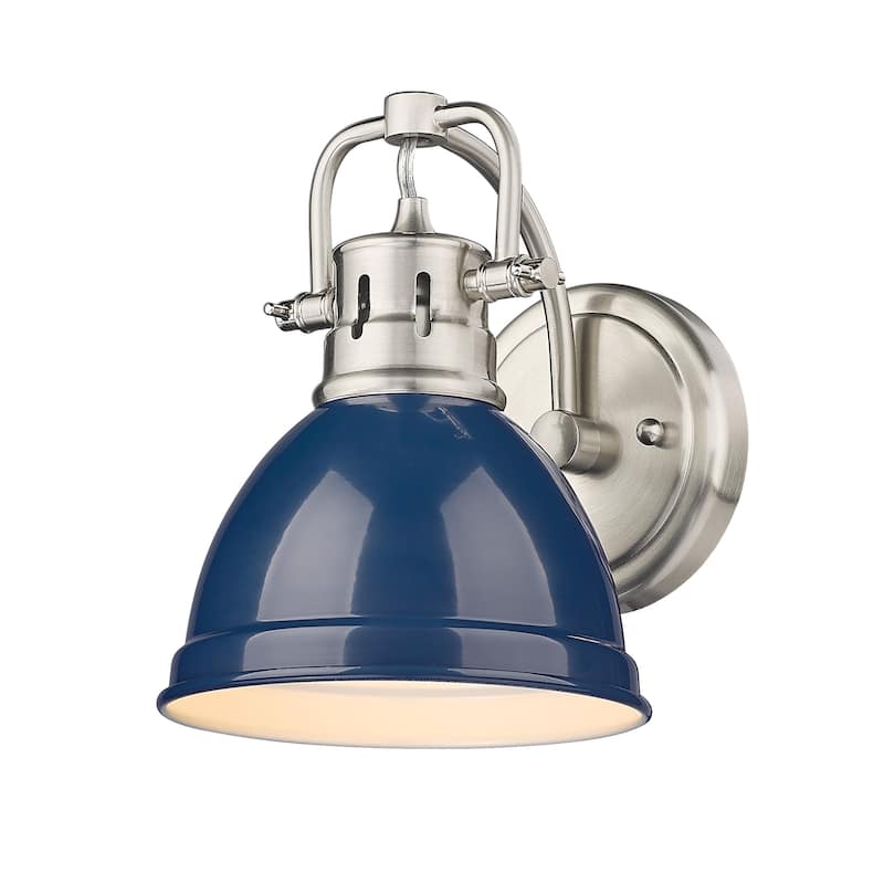 Duncan 1-light Bath Vanity - Pewter with Navy Blue