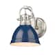 Option Pewter with Navy Blue