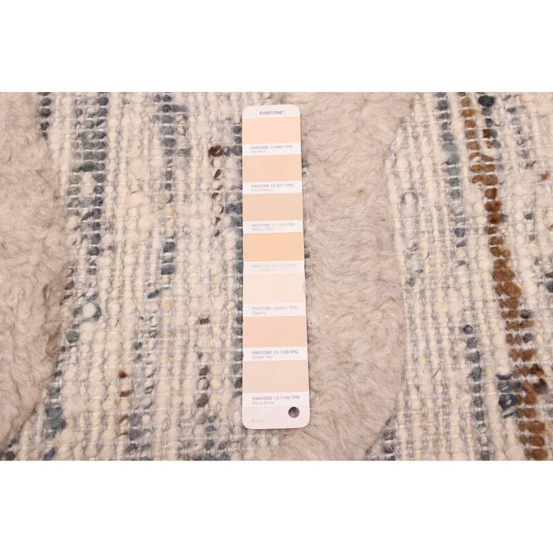 ECARPETGALLERY Hand-knotted Looma Ivory Wool Rug - 8'3 x 9'10