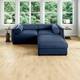Option 2 Seater with Ottoman Blue