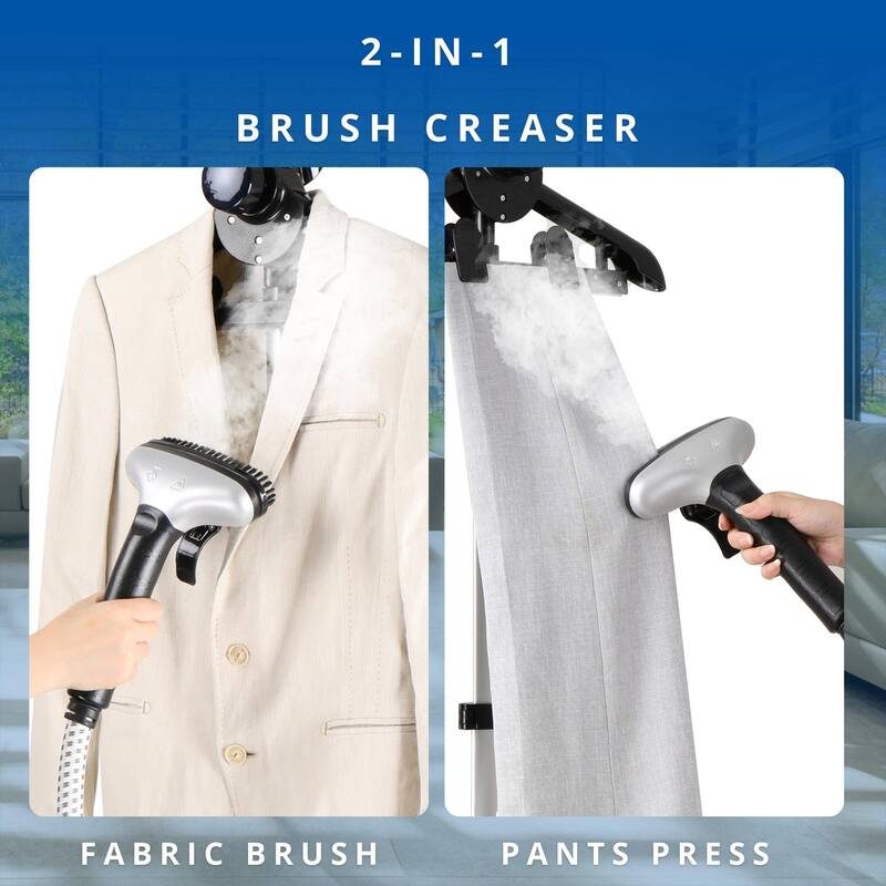 SALAV Commercial-Grade Smart Auto Shut-Off 1800W Garment Steamer in White