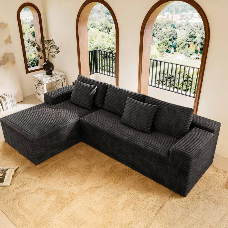 104.3" Cloud Sectional Couch with L-Shape Chaise,Modern Modular Sofa with Deep Seat, Upholstered Couches