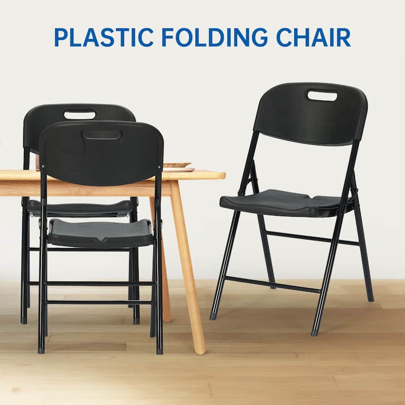 Ukuowu Durable Sturdy Plastic Folding Chair 650lb. Capacity for Events Office Wedding Party Picnic Kitchen Dining