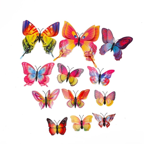 3D Butterfly Wall Sticker Decal with Stickers for Home Bedroom Decoration