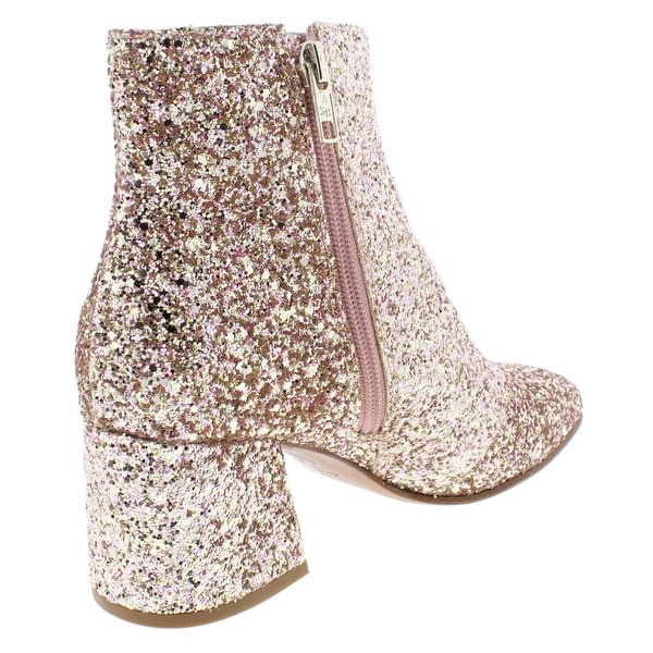 glitter bootie heels