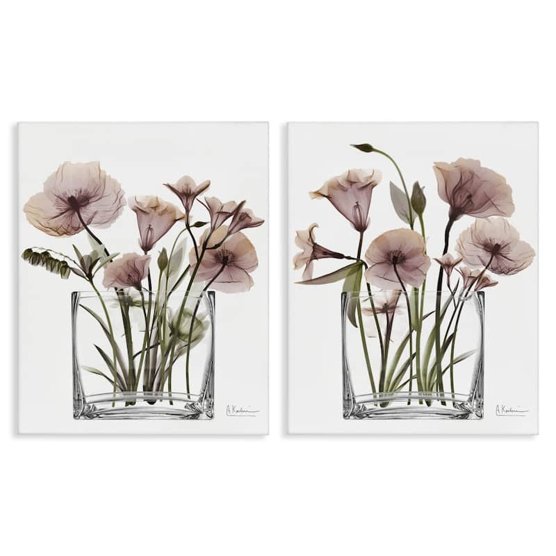 Stupell Earthy Infatuation Bouquet Canvas Wall Art Design By Albert Koetsier (Set of 2) - 16 x 20