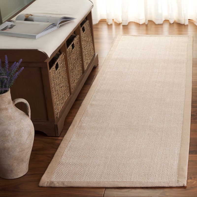 SAFAVIEH Handmade Natural Fiber Spasenija Farmhouse Sisal Rug - Natural - 2'3" x 8' Runner