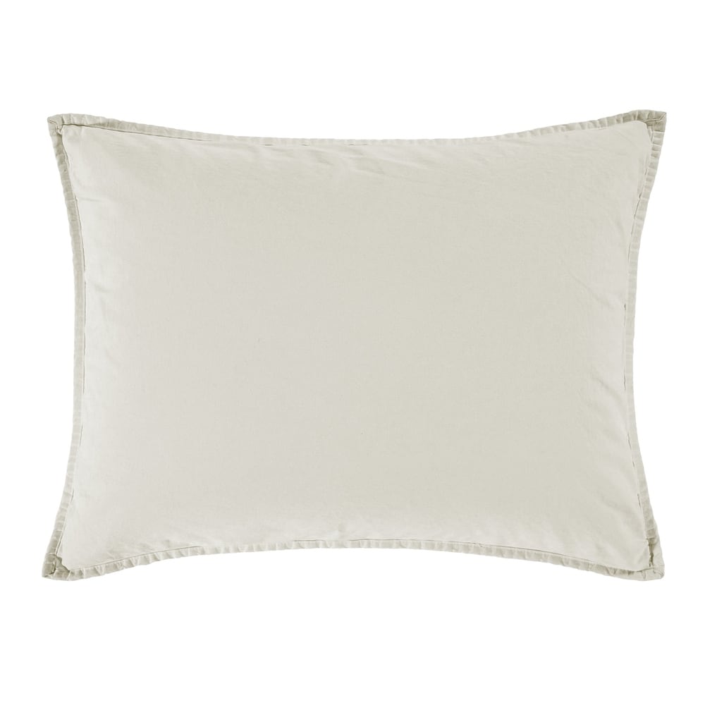 HiEnd Accents Stonewashed Cotton Canvas Vintage Chic Pillow Sham, 1PC