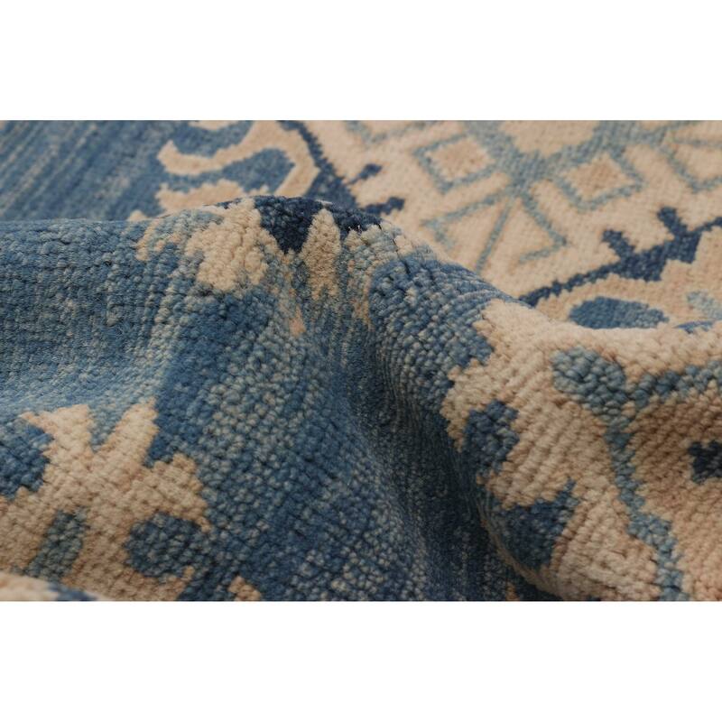 ECARPETGALLERY Hand-knotted Finest Ghazni Blue Wool Rug - 8'0 x 9'8
