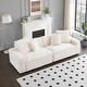 preview thumbnail 9 of 15, Oaks Aura 104.72in. 4-seat Large Sofa With Throw Pillows, Modern Corduroy Fabric Multicolour Choice Couch