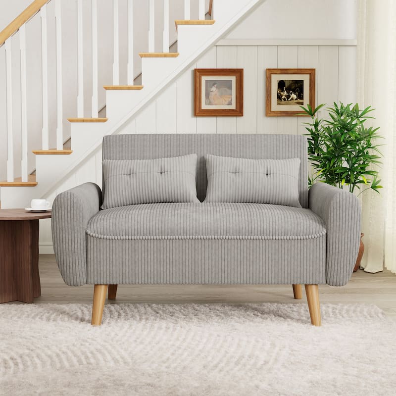 Futzca 48" Modern Loveseat Sofa - Light Grey