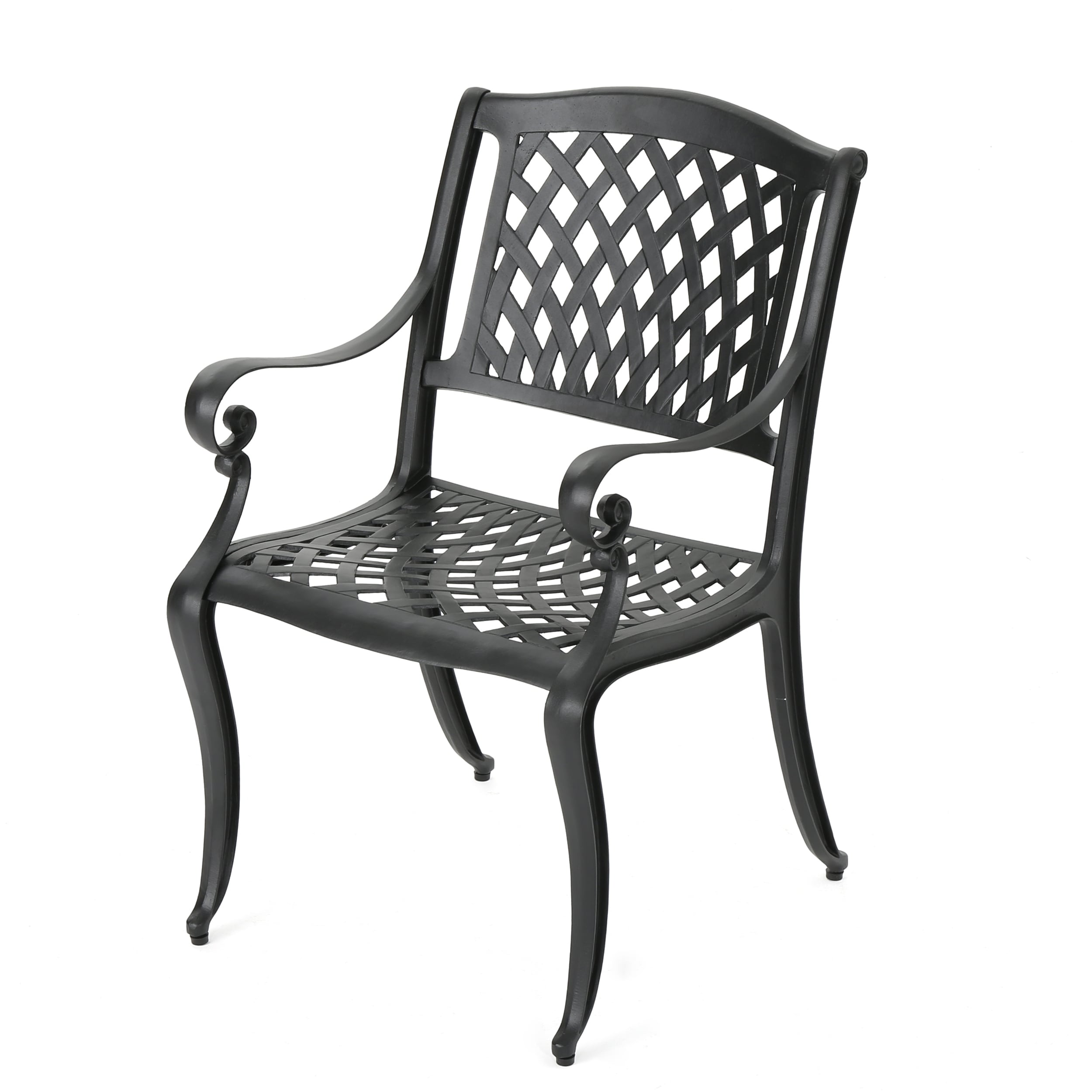 Cayman black sand rectangle aluminum outdoor dining best sale table