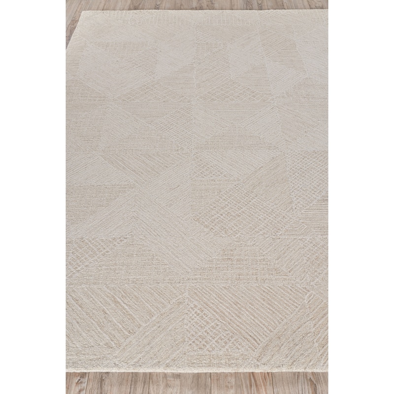 EXQUISITE RUGS Caprice Hand-tufted New Zealand Wool Beige/Ivory Area Rug.
