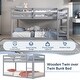 preview thumbnail 27 of 38, Costway Twin over Twin Low Bunk Bed with Guardrails Integrated Ladder - See Details
