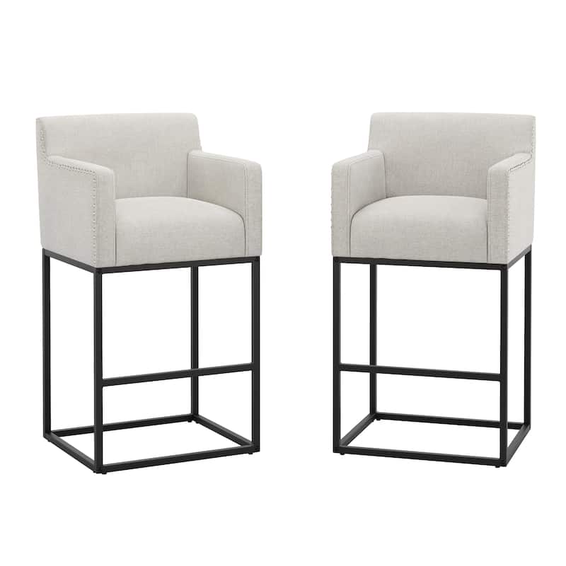 Modern Counter Height Bar Stools Fabric Upholstered Counter Stool