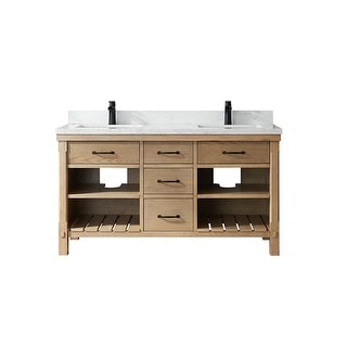 Valencia 60-inch White Washed Vanity