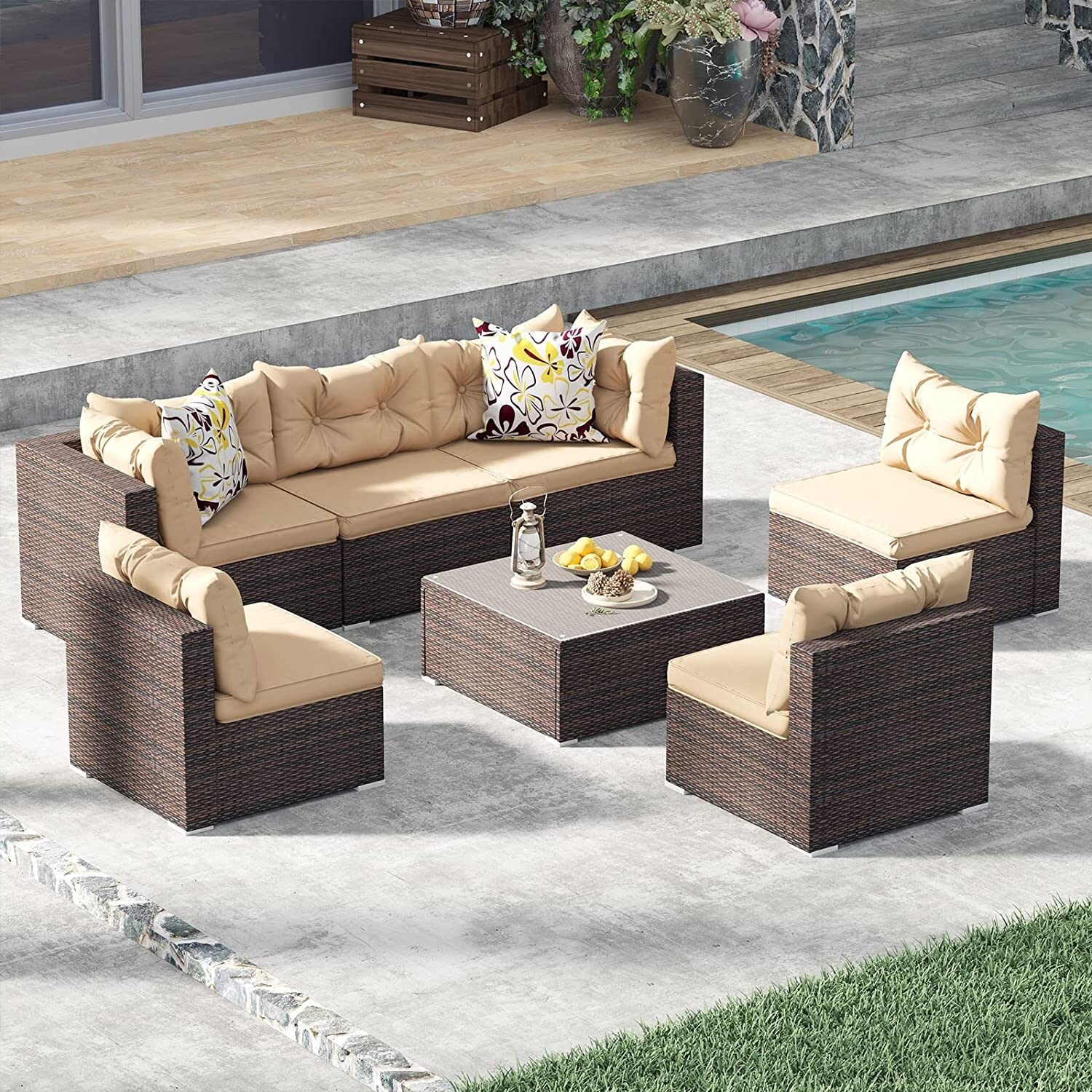 Cassville patio furniture clearance 12 piece sectional
