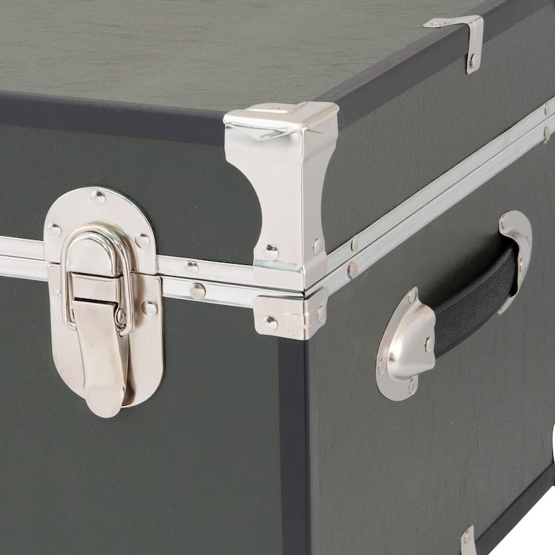 HomeStock Lockable Under Bed Storage Trunk - Heavy Duty Portable Footlocker for College Dorms & Camps with Secure Latch Closure