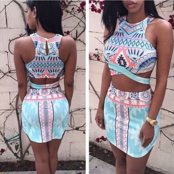 two piece clubwear
