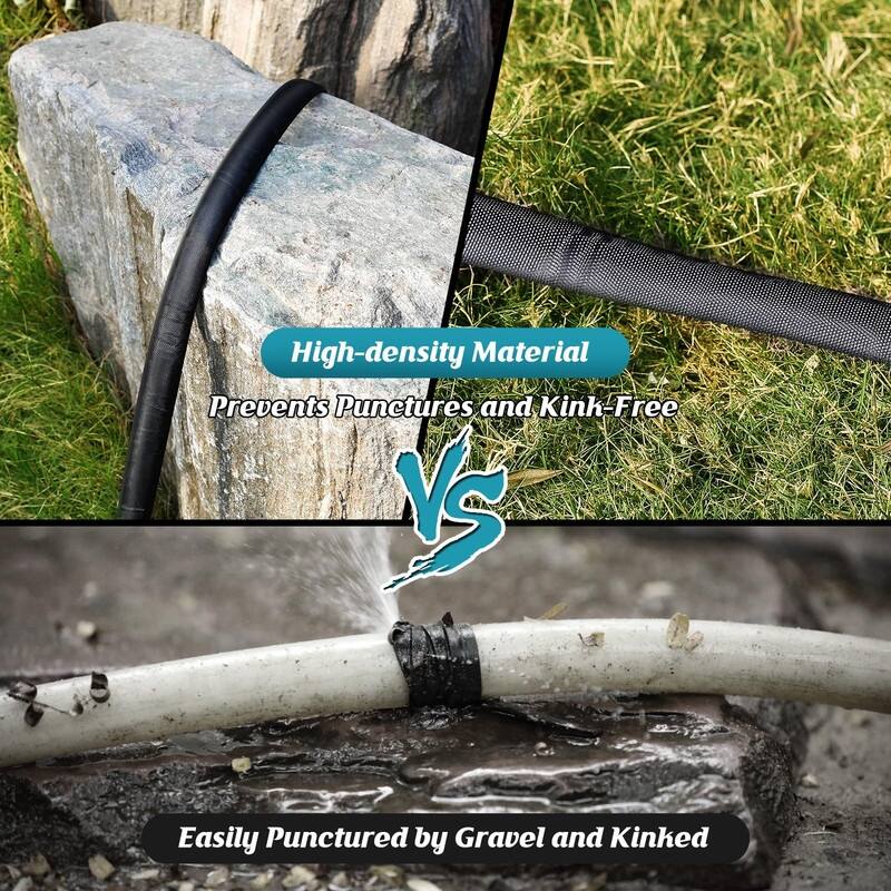 100ft Non-Expanding Garden Hose with 10-Function Nozzle