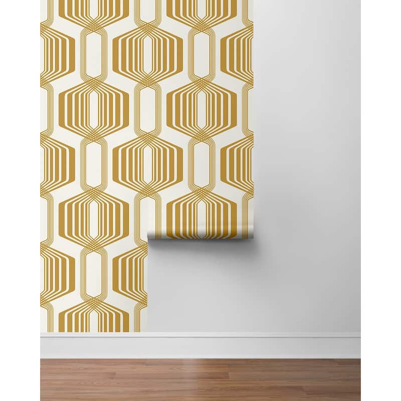NextWall Striped Geo Peel and Stick Wallpaper