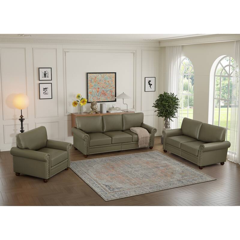 Multi Color PU Leather Sectional Sofa Set & Storage Couch, 1+2+3 Seat