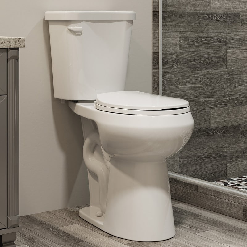 HOROW 21 in. Tall 2-Piece Round Toilet in White with Comfortable Chair Height Seat and 1000g Powerful Flush - 21 Inch