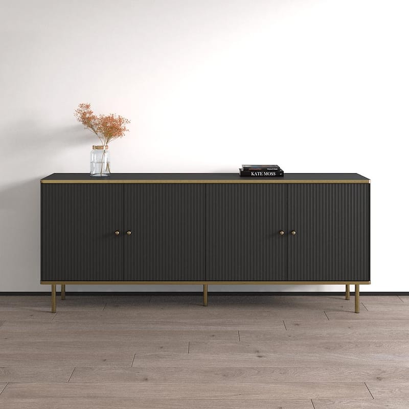Camelia 4D 72" Sideboard - Black