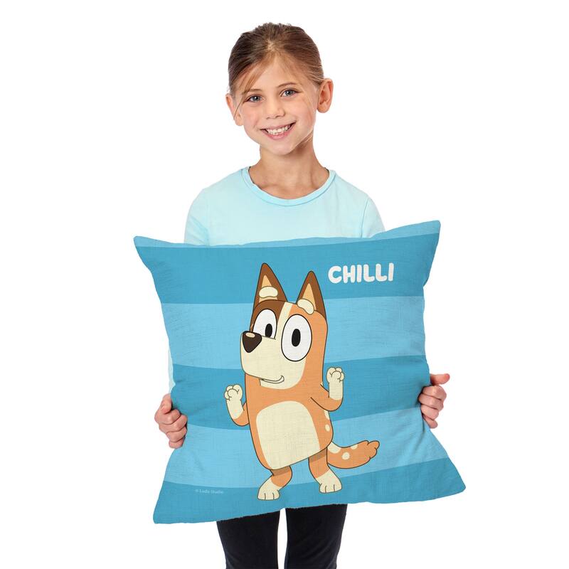 Bluey Roll Call Chilli 18 Inch Throw Pillow