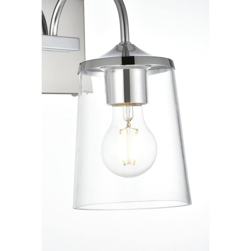 Avant 1 Light Black and Clear Bath Sconce