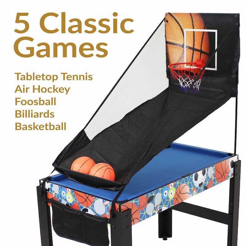 Sunnydaze 2-Player 5-in-1 Multi-Game Table - 45"