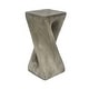 preview thumbnail 49 of 73, Christopher Knight Home - Aurelian Quenby MGO Lightweight Concrete Twist End Table with Wood-Grain Texture