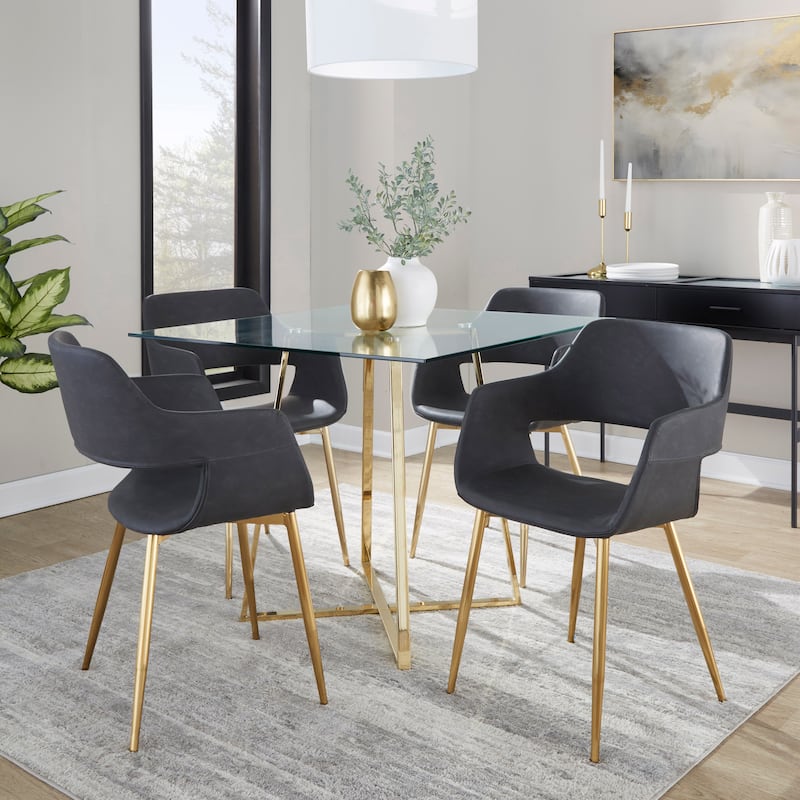 Porch & Den Vallen Dining Chair with Metal Legs (Set of 2)
