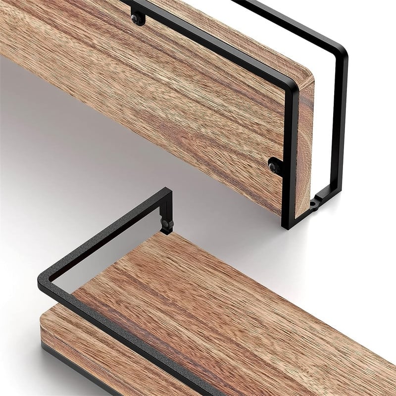 Floating Shelves Wall Mounted Set of 2 - 17"D x 5"W x 3"H
