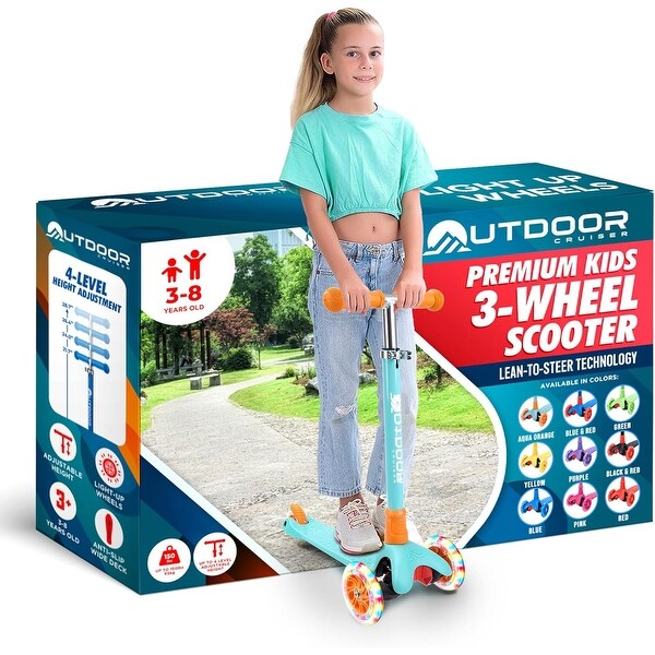 Outdoor Cruiser 3-Wheel Kids Scooter undefined with Lean-to