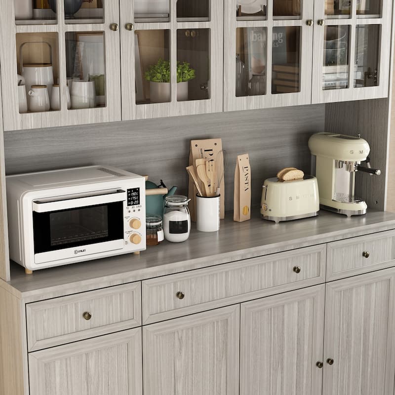Bookcase Buffet Hutch Storage Pantry Cabinet Sideboard Storage Cabinet