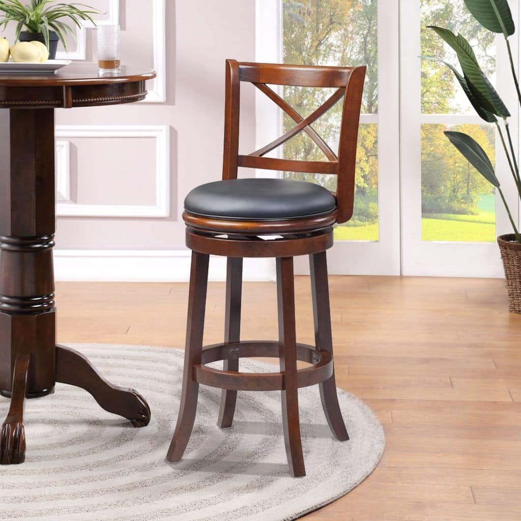 Georgia 29-Inch Swivel Bar Stool - Cappuccino