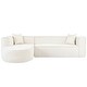 preview thumbnail 34 of 41, Roomfitters Modern Sectional Sofa with Curved Design, Luxurious Chenille Fabric, Two Throw Pillows, L-Shaped Modular Couch