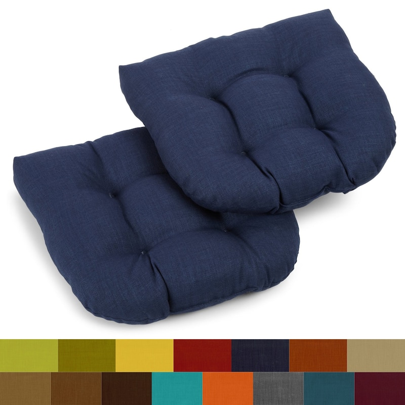 Blazing Needles 19-inch All-weather Patio Chair Cushions (Set of 2)