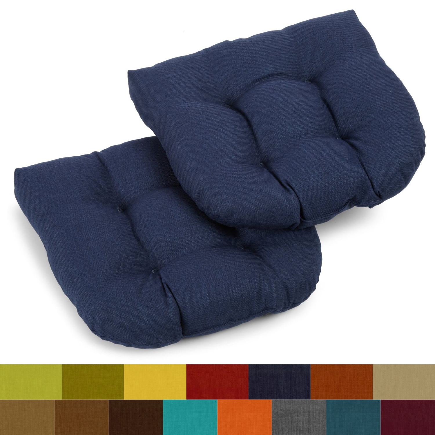 Blazing Needles 19 inch All weather Patio Chair Cushions Set of 2