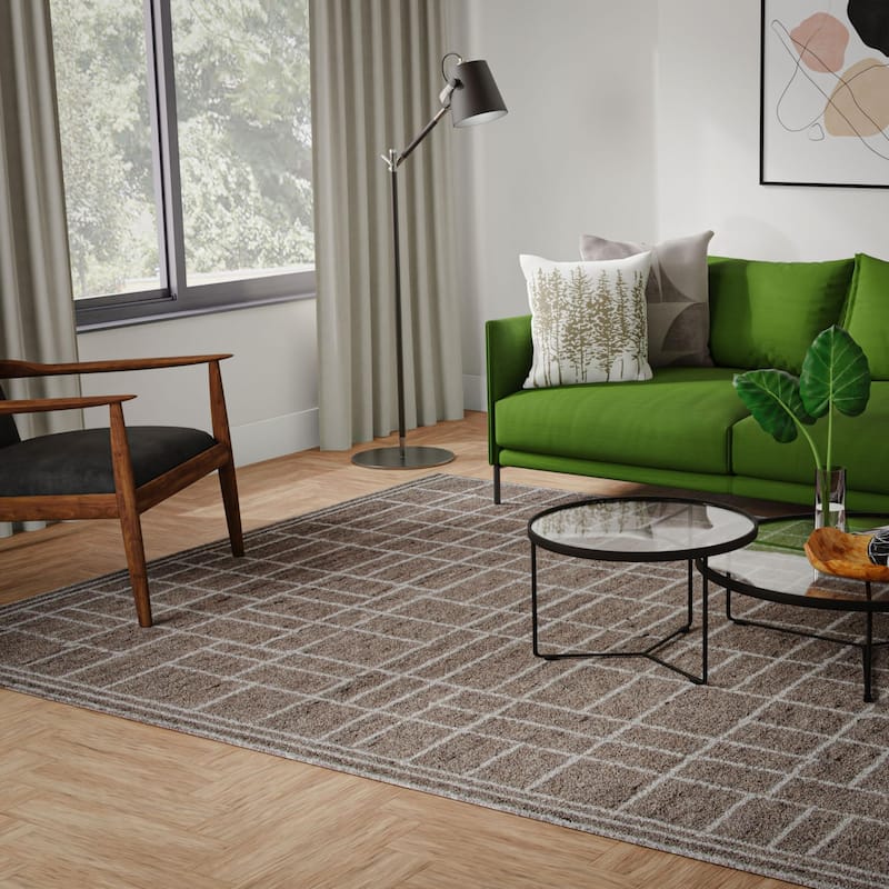 Alora Decor Lofton Geometric Contemporary Wool Rug